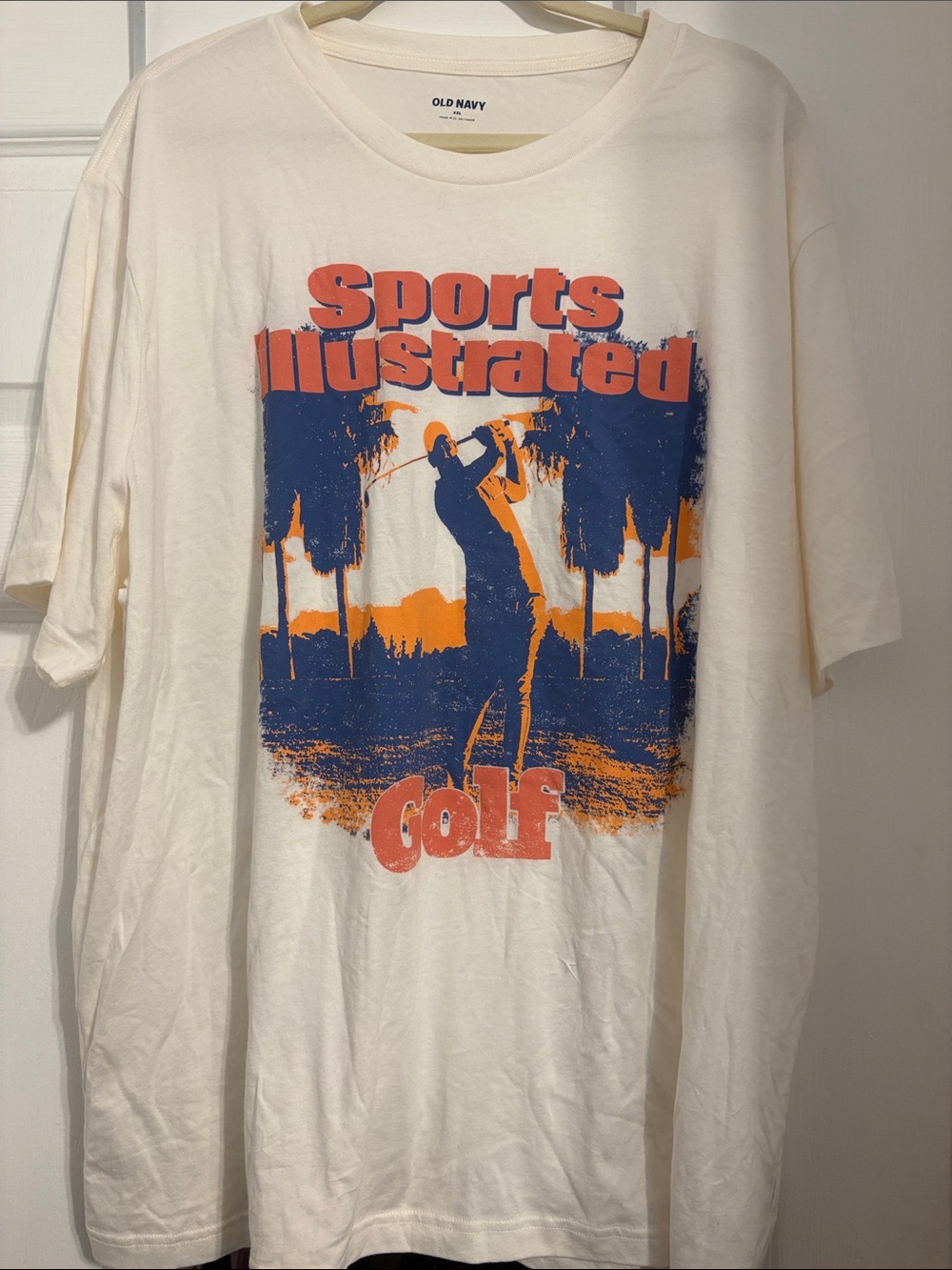 Old Navy Men's Cream 'Sports Illustrated Golf' Graphic Tee XXL